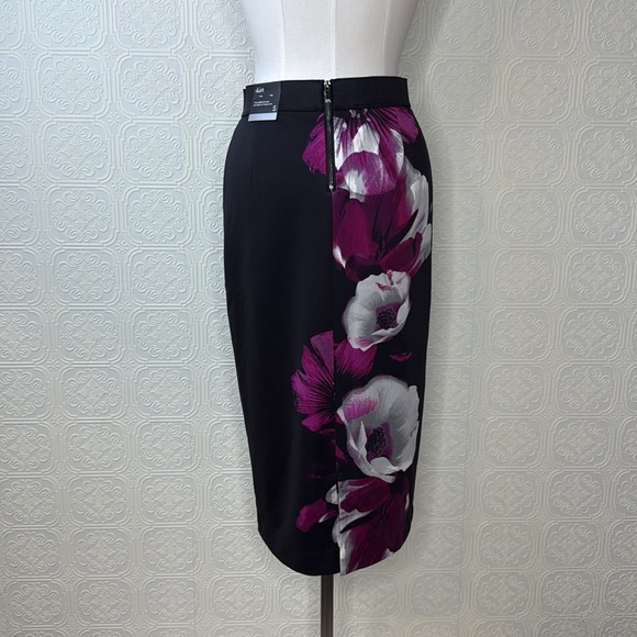 Alfani | Black and Purple Floral Midi Skirt, Size S, NWT - Picture 9 of 9
